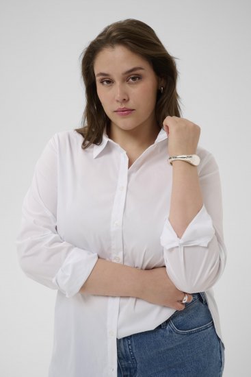 Kaffe Curve Laina Shirt Optical White - Blouseshirts - 