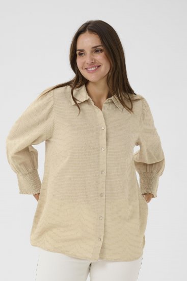 Kaffe Curve Penelopia Shirt Feather Grey - Blouseshirts - 