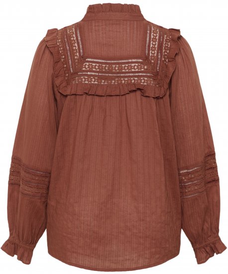 Kaffe Curve Jessa Shirt Henna Brown - Blouses & tunieken - 
