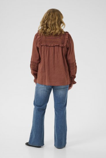 Kaffe Curve Jessa Shirt Henna Brown - Blouses & tunieken - 