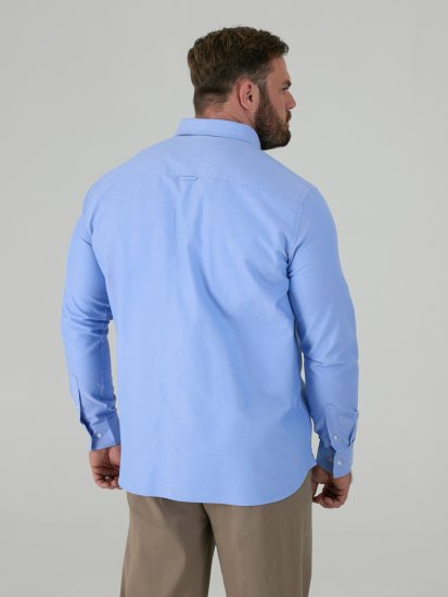 D555 Richard Oxford Overhemd Met Lange Mouwen TALL Lichtblauw - TALL hemden - 