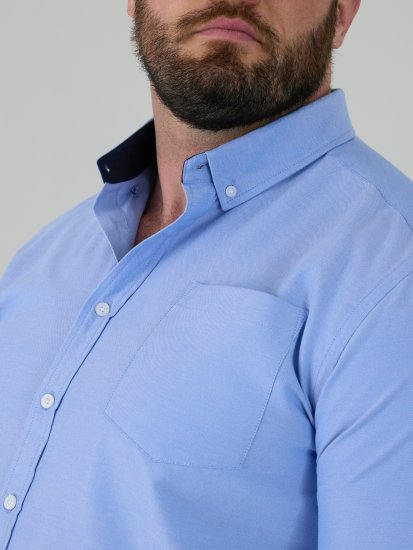D555 Richard Oxford Overhemd Met Lange Mouwen TALL Lichtblauw - TALL hemden - 