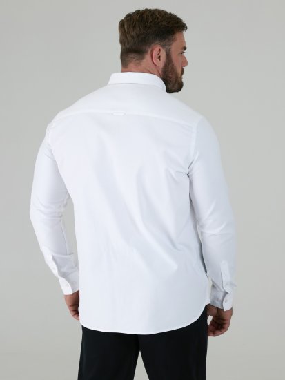 D555 Richard Oxford Overhemd Met Lange Mouwen TALL Wit - TALL hemden - 