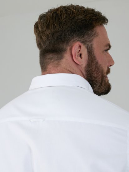 D555 Richard Oxford Overhemd Met Lange Mouwen TALL Wit - TALL hemden - 