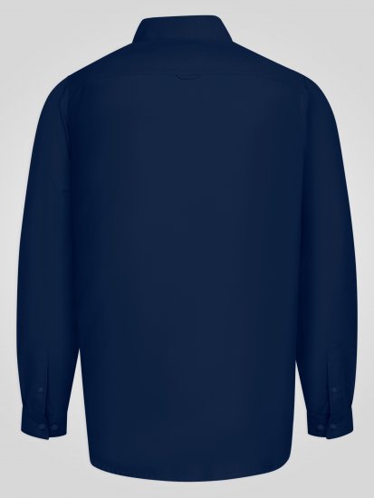 D555 Richard Oxford Overhemd Met Lange Mouwen TALL Navy - TALL hemden - 