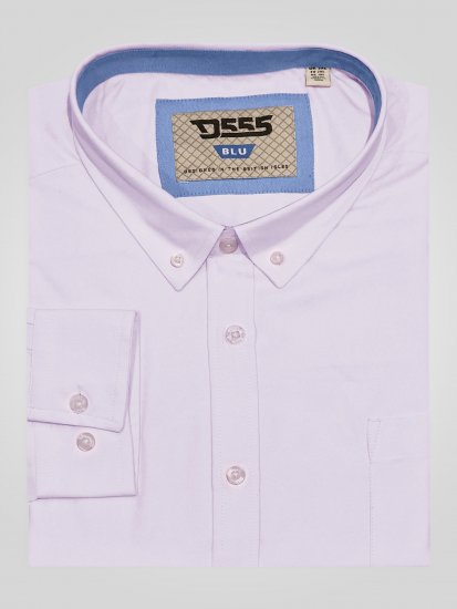 D555 Richard Oxford Overhemd Met Lange Mouwen TALL Roze - TALL hemden - 