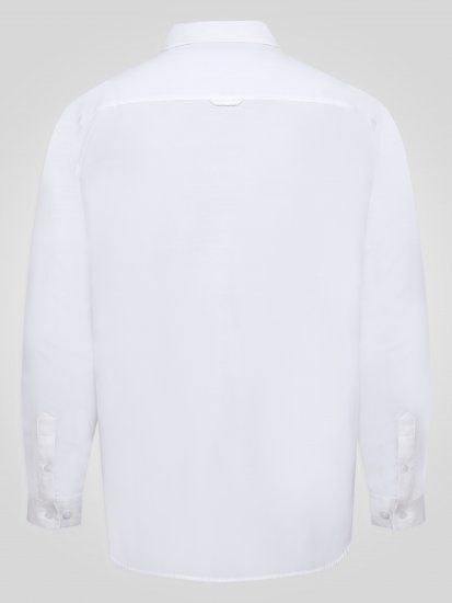 D555 Richard Oxford Overhemd Met Lange Mouwen TALL Wit - TALL hemden - 
