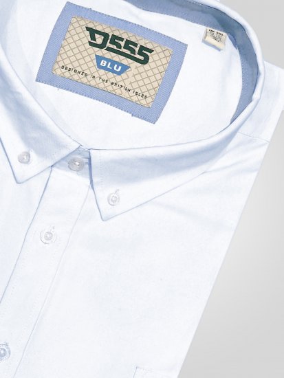 D555 Richard Oxford Overhemd Met Lange Mouwen TALL Wit - TALL hemden - 