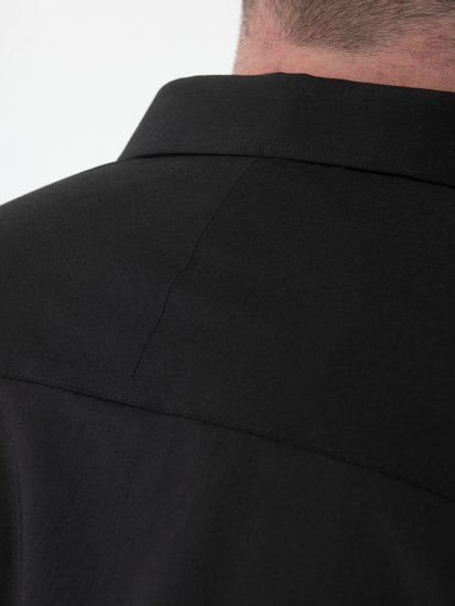 D555 Oliver Vlekbestendig Strijkvrij Stretch Overhemd Met Lange Mouwen Zwart - Hemden - Overhemden Grote Maten Heren