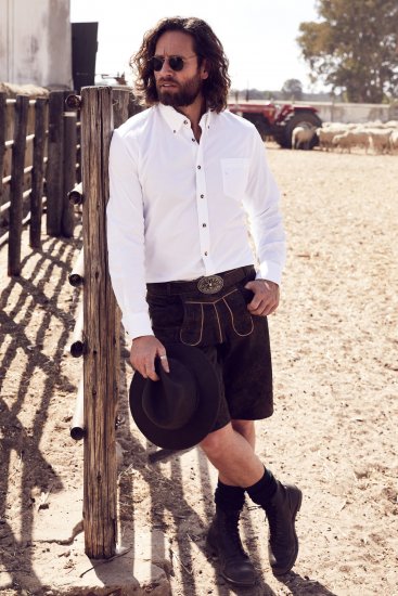 JP1880 Shirt Modern Fit Traditional Stag Horn White - Hemden - Overhemden Grote Maten Heren