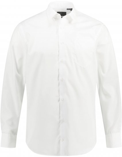 JP1880 Shirt Business Modern Fit White TALL - HERENKLEDING MT-6XLT - Tall Kleding Heren