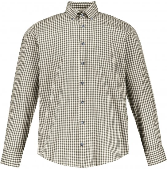 JP1880 Shirt Checked Traditional Long Sleeve Olive Green - Feestkleding - Feestkleding – Vier in stijl en comfort
