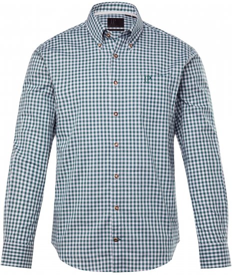 JP1880 Shirt Checked Traditional Long Sleeve Jade - Feestkleding - Feestkleding – Vier in stijl en comfort