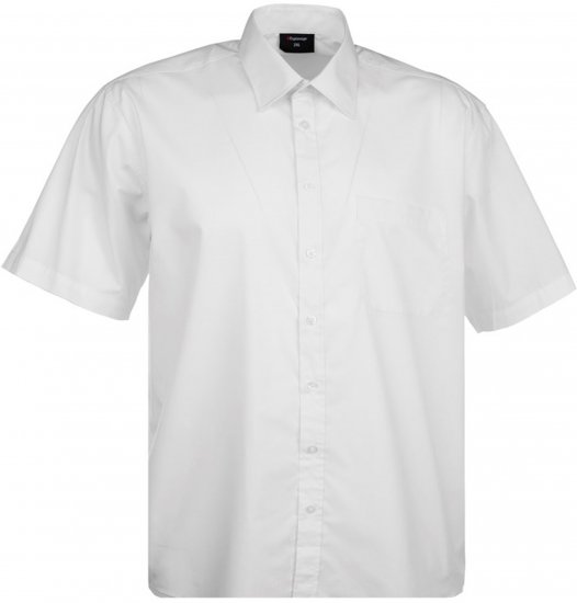 Espionage SH149 Short Sleeve Shirt White - Shirts met korte mouwen - Grote Maten Overhemden Korte Mouw