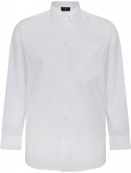 Espionage SH150 Long Sleeve Shirt White - Hemden - Overhemden Grote Maten Heren