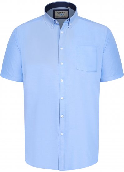 D555 James Oxford Overhemd Met Korte Mouwen TALL Lichtblauw - TALL hemden - 