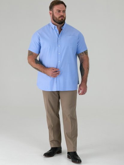 D555 James Oxford Overhemd Met Korte Mouwen TALL Lichtblauw - TALL hemden - 