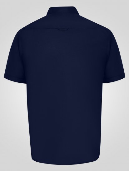 D555 James Oxford Overhemd Met Korte Mouwen TALL Navy - TALL hemden - 