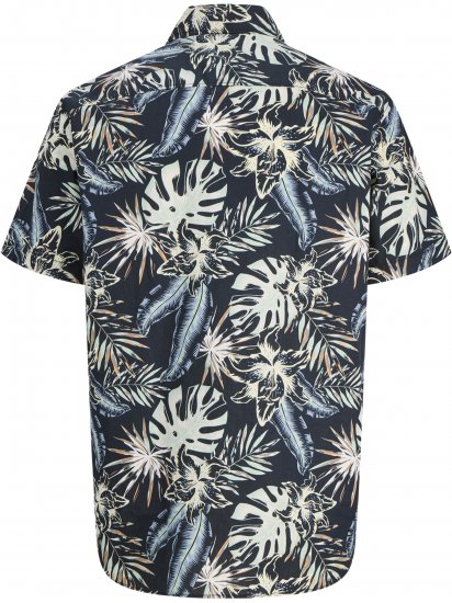 Jack & Jones Honolulu Short Sleeve Resort Shirt Black - Hemden - Overhemden Grote Maten Heren