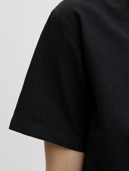 Jack & Jones Breeze Linen Short Sleeve Shirt Black - Hemden - Overhemden Grote Maten Heren