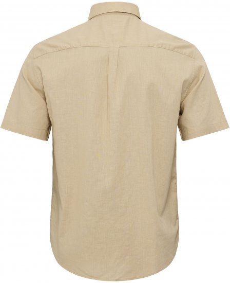 North Latitude 51106 Short Sleeve Shirt Sand - Shirts met korte mouwen - Grote Maten Overhemden Korte Mouw