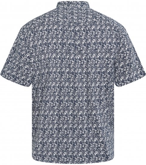 North Latitude 61114 Jersey Overhemd met All-Over Print Marineblauw - Hemden - Overhemden Grote Maten Heren