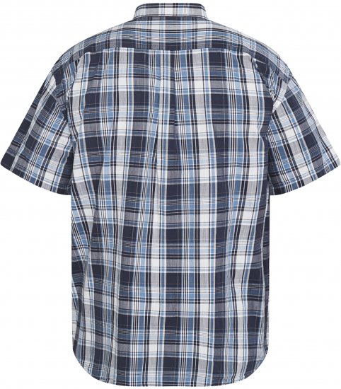 North Latitude 61115 Geruit Overhemd Extra-Lang Model Marineblauw - Hemden - Overhemden Grote Maten Heren