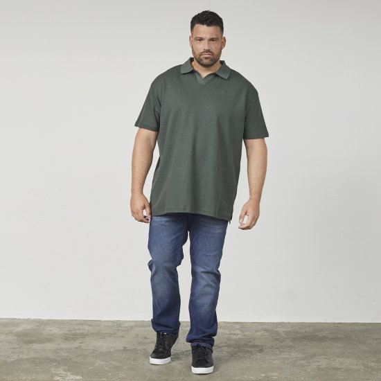 North Latitude 61346 V-hals Polo Donkergroen - Polo shirts - Grote Maten Poloshirts Heren