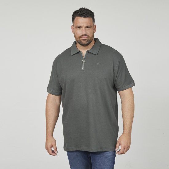 North Latitude 61347 Polo met Rits Donkergroen - Polo shirts - Grote Maten Poloshirts Heren
