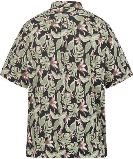North Latitude 61357 Viscose Overhemd met All-Over Print Zwart - Hemden - Overhemden Grote Maten Heren