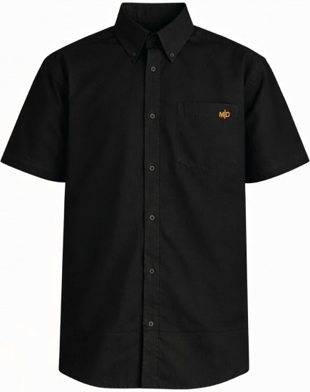 Motley Denim Zagreb Overhemd met korte mouw Zwart - Hemden - Overhemden Grote Maten Heren