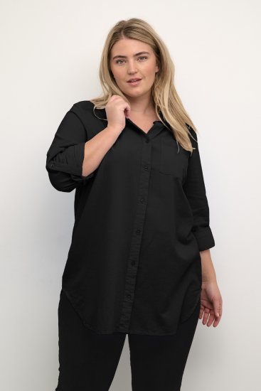 Kaffe Curve Nana Shirt Tuniek Diepzwart - Blouses & tunieken - 