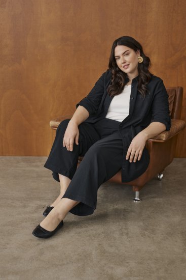 Kaffe Curve Nana Shirt Tuniek Diepzwart - Blouses & tunieken - 