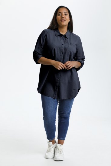 Kaffe Curve Nana Shirt Tuniek Midnight Marine - Blouses & tunieken - 