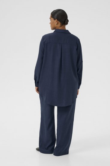 Kaffe Curve Ellie Shirt Tunic Moon Indigo Blue - Tunieken - 