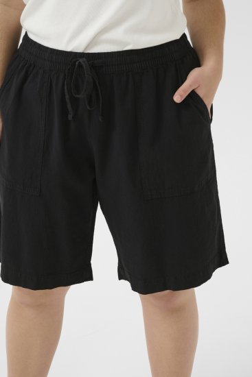 Kaffe Curve Nana Liah Shorts Zwart - Jeans & Broeken in Grote Maten – Plus Size - 