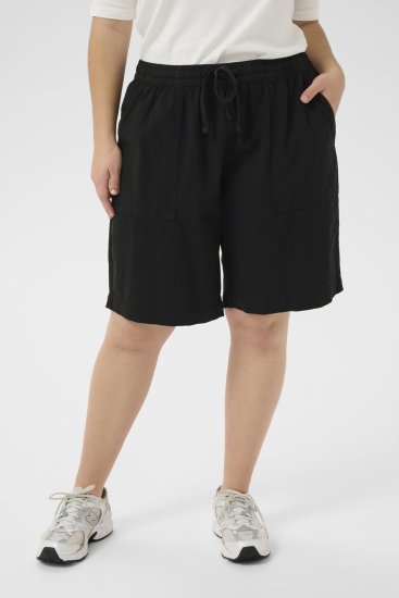 Kaffe Curve Nana Liah Shorts Zwart - Jeans & Broeken in Grote Maten – Plus Size - 