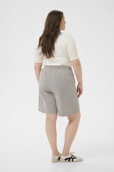 Kaffe Curve Nana Gestreepte shorts Middernacht/Wit gestreept - Jeans & Broeken in Grote Maten – Plus Size - 