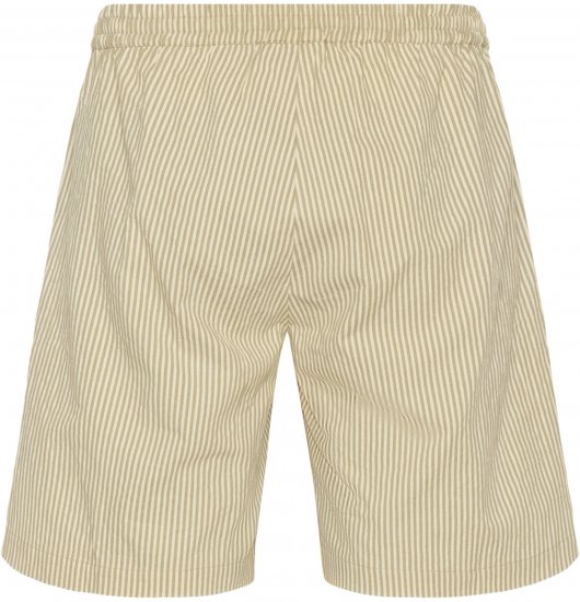 Kaffe Curve Nana Gestreepte shorts Chincilla/Wit gestreept - Jeans & Broeken in Grote Maten – Plus Size - 