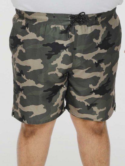 D555 Kody Camo Printed Swimshorts Khaki - Zwembroeken - Grote Maten Zwembroeken Heren