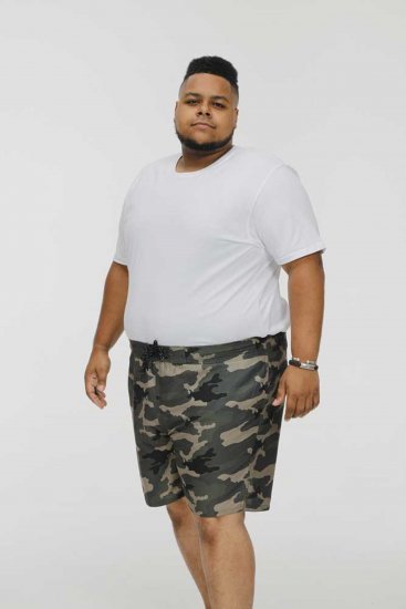 D555 Kody Camo Printed Swimshorts Khaki - Zwembroeken - Grote Maten Zwembroeken Heren