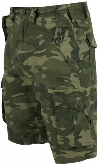 D555 Camaro Camo Printed Cargo Shorts Khaki - Shorts - Grote Maten Korte Broeken Heren
