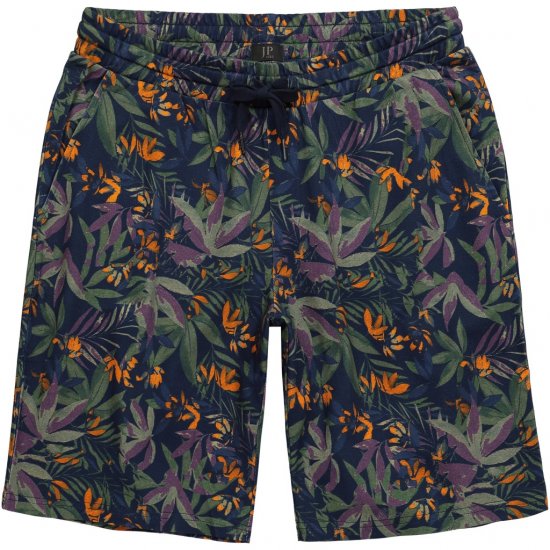 JP1880 Bermuda Shorts Floral All-over Print Navy - Shorts - Grote Maten Korte Broeken Heren
