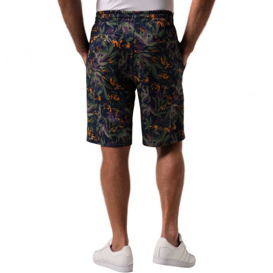 JP1880 Bermuda Shorts Floral All-over Print Navy - Shorts - Grote Maten Korte Broeken Heren