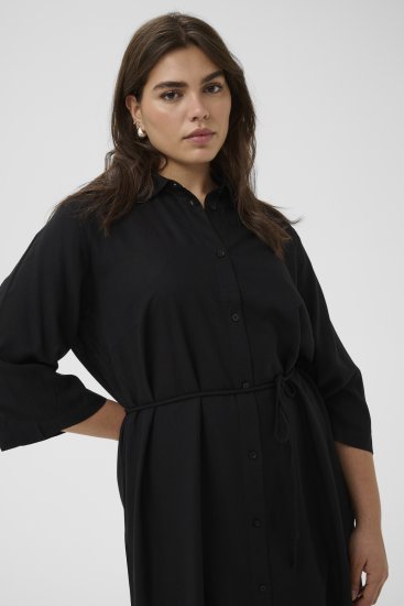 Kaffe Curve Mille Short Shirt Dress Black Deep - Mini jurken - 
