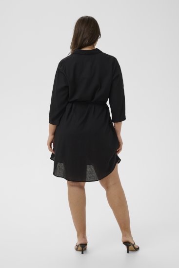 Kaffe Curve Mille Short Shirt Dress Black Deep - Mini jurken - 