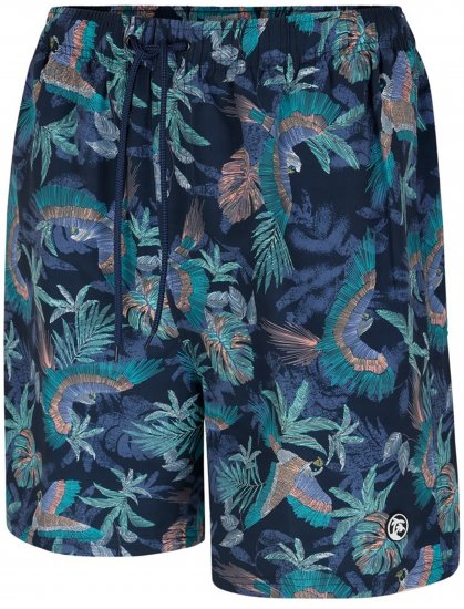 Espionage SW100 Bird Print Swimshorts Blue - Zwembroeken - Grote Maten Zwembroeken Heren