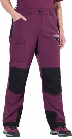Ulla Popken HYPRAR Multifunctional Durable Inset Trekking Pants Dark Cherry Dark Cherry - Jeans & Broeken in Grote Maten – Plus Size - 
