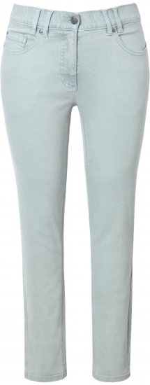 Ulla Popken Slim Leg Light Wash Jeans Light Moss Light Moss Green - Jeans & Broeken in Grote Maten – Plus Size - 