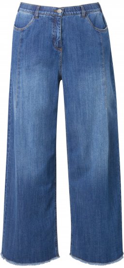 Ulla Popken Extra Wide Leg Stretch Fit Jeans Denim Blue - Jeans & Broeken in Grote Maten – Plus Size - 